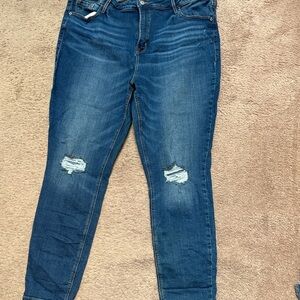 Old Navy Women's Rockstar Distressed Skinny Jeans - Blue